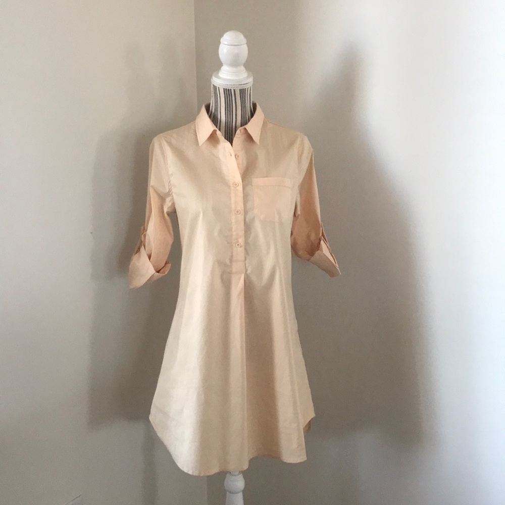 Women’s Peach Shirt Dress - Picture 1 of 8